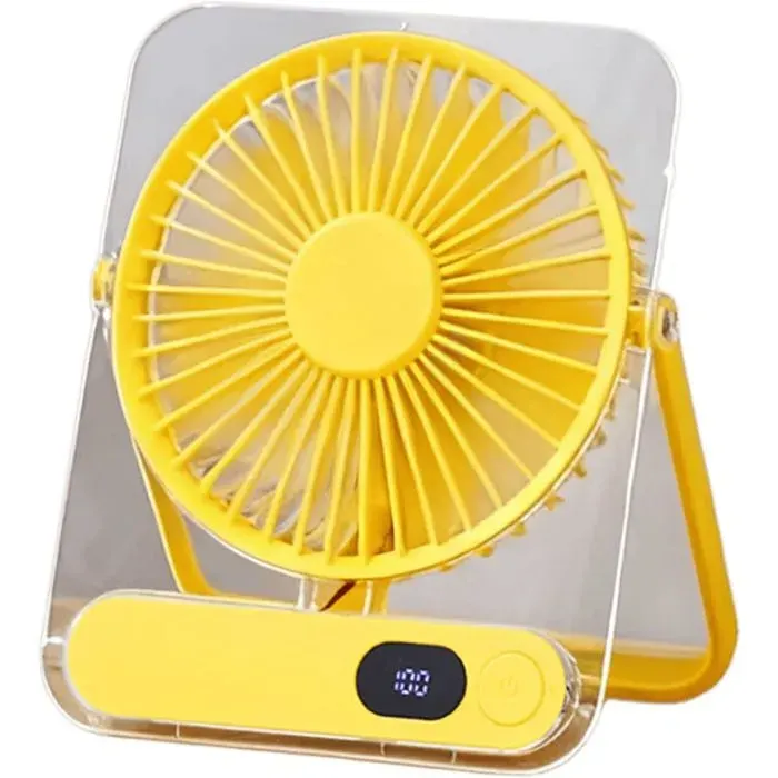 ventilateur portable silencieuxPeut être posé ou suspendu pliable.30 dBRecharge USB-CAffichage LEDMaison et Voyage(jaune)