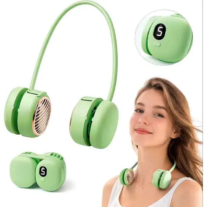 Ventilateur portable tour de cou longue autonomie silencieux sans pales refroidissement USB extérieur