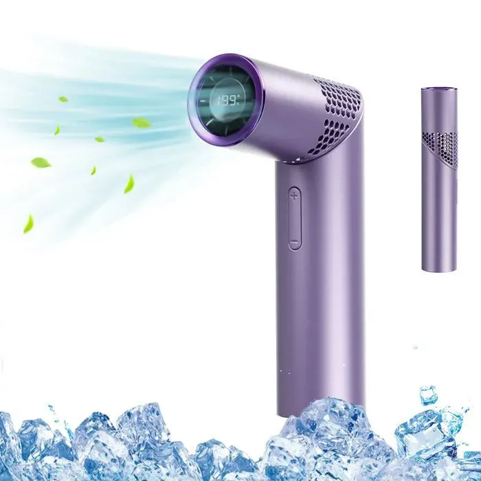 Ventilateur Portable Turbo Ventilateur de Poche Haute Vitesse avec 199 Niveaux Batterie 3000mAh