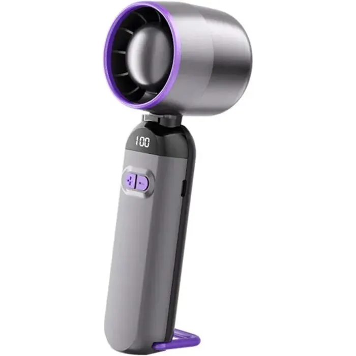 Ventilateur Portable USB-C Rechargeable 100 Vitesses Ventilateur de Bureau Silencieux pour Voyage Maison Bureau