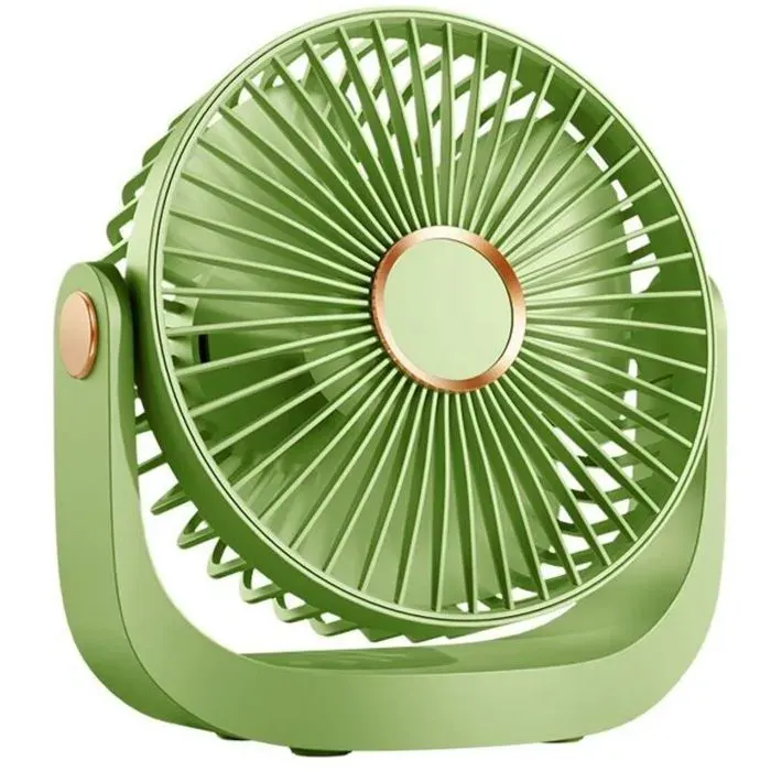 Ventilateur portable USB - Ultra silencieux 5 vitesses réglables - Maison et camping - Vert