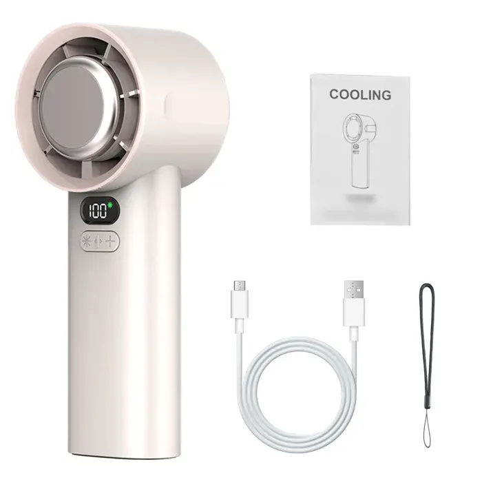 Ventilateur portable - VIREXA - Mini Ventilateur à Main - 100 vitesses - Batterie 4000mAh - Refroidissement céramique