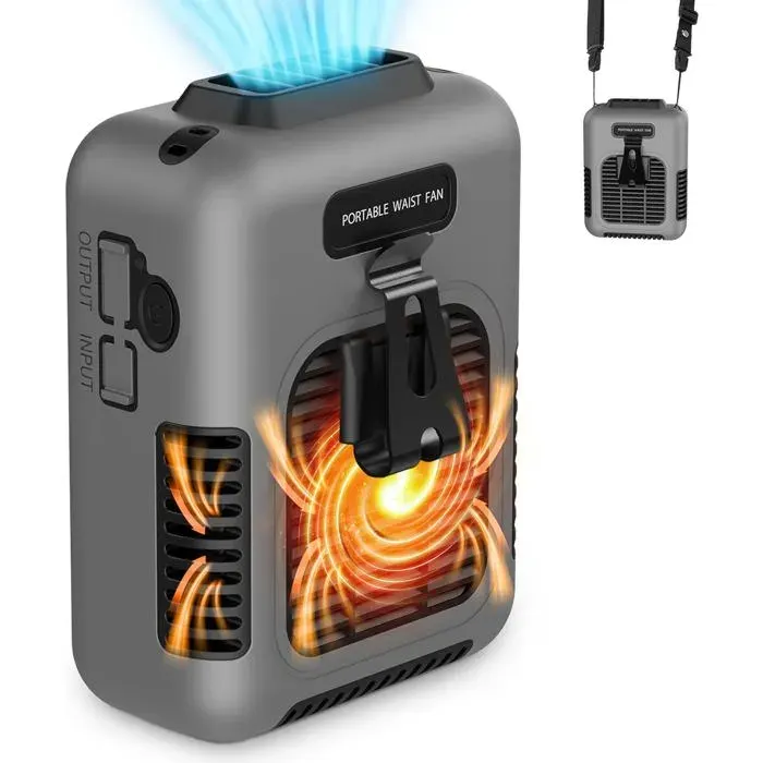 Ventilateur portable - XVX - 3en1 - 8000mAh - 25h autonomie - Ceinture/tour de cou