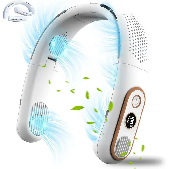 Ventilateur portable - XVX - 4000mAh - 3 vitesses - LED - Autour du cou