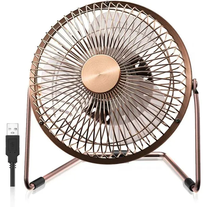 Ventilateur portable - XVX - Mini venti USB 15cm - 2 vitesses - 360° doscillation - Silencieux 20 dB