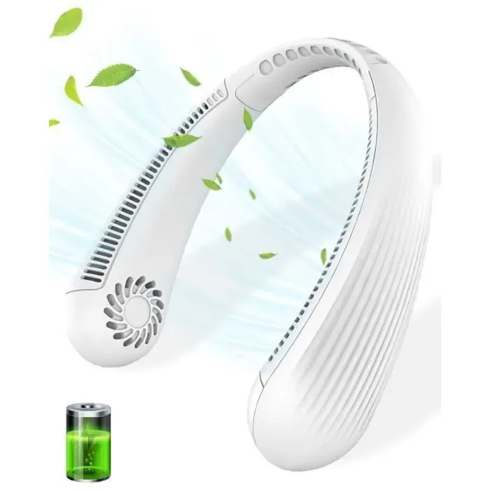 Ventilateur Portable - ZHUODIKE - Mini Ventilateur Cou - 3 Vitesses - USB Rechargeable - Silencieux 30 dB VENTILATEUR DAPPOINT