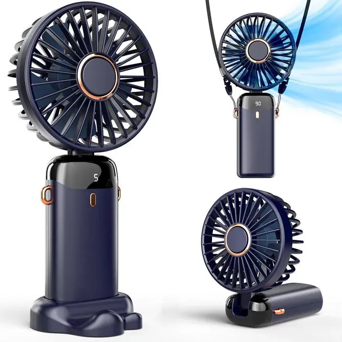 Ventilateur portatif - GRANDSALEY - Mini - Autonomie 8h - 5 vitesses - 3‑en‑1