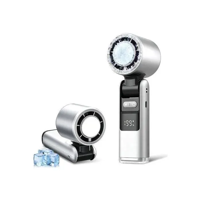 Ventilateur portatif multifonction avec refroidissement à glace ventilateur turbo pliable avec plaque de refroidissement