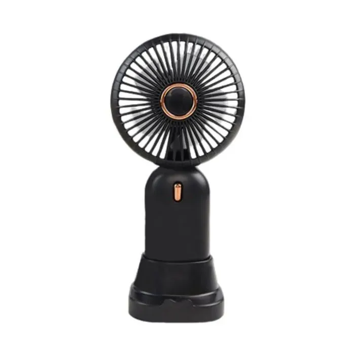 Ventilateur portatif Petit Ventilateur à Main Ventilateur électrique léger USB Ventilateur de Bureau Mini Ventilateur Personnel Noir