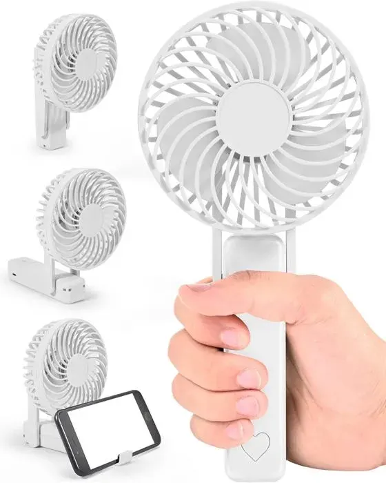 Ventilateur portatif rechargeable par USB autonomie de 12 heures mini ventilateur portatif silencieux petit ventilateur