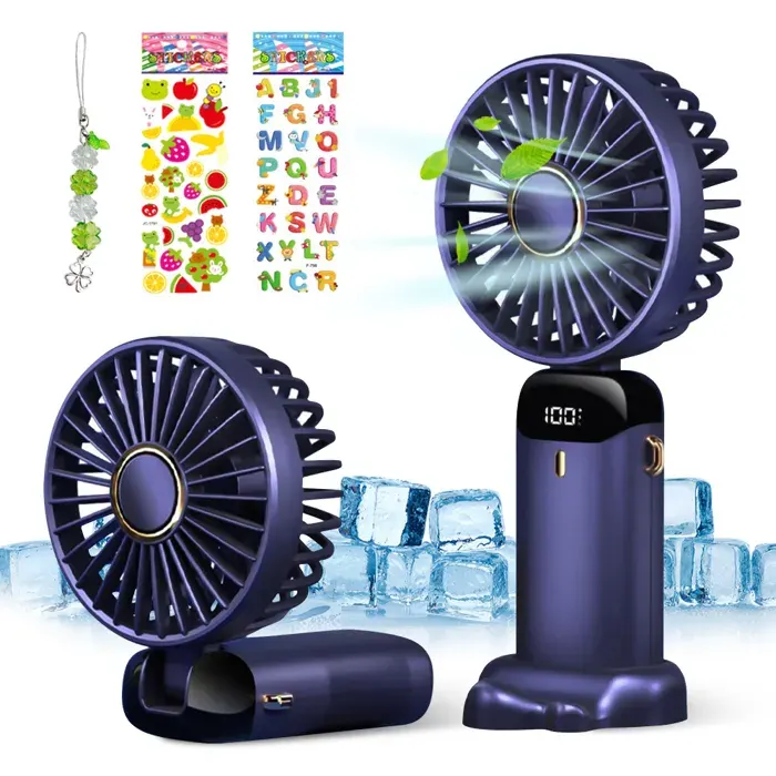 Ventilateur Portatif Rechargeable USB avec Batterie 5000mAh Ventilateur 5 Vitesses Écran à LED