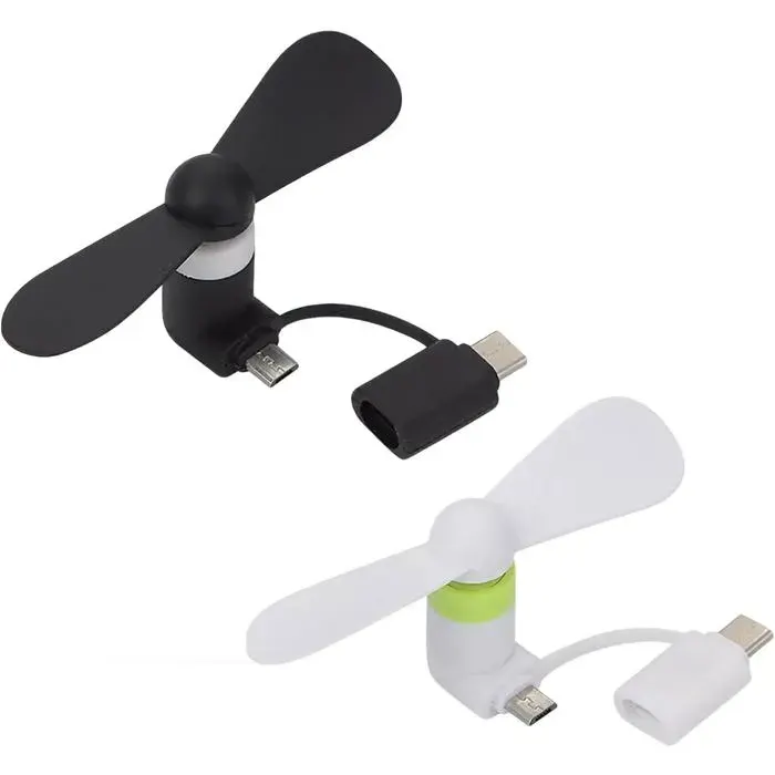 Ventilateur pour Téléphone Portable2 PCS Mini Ventilateurs de TéléphoneMini Ventilateur Universel
