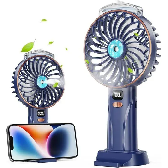 Ventilateur Pulvérisateur – 5 Vitesses USB Rechargeable Silencieux – Maison Bureau Voyage