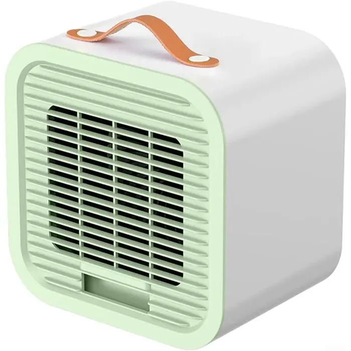 Ventilateur Rafraîchissant USB Rechargeable – Glace Cristal 3 Vitesses Silencieux – Appareil Bureau，Maison – 20x17x12cm Vert