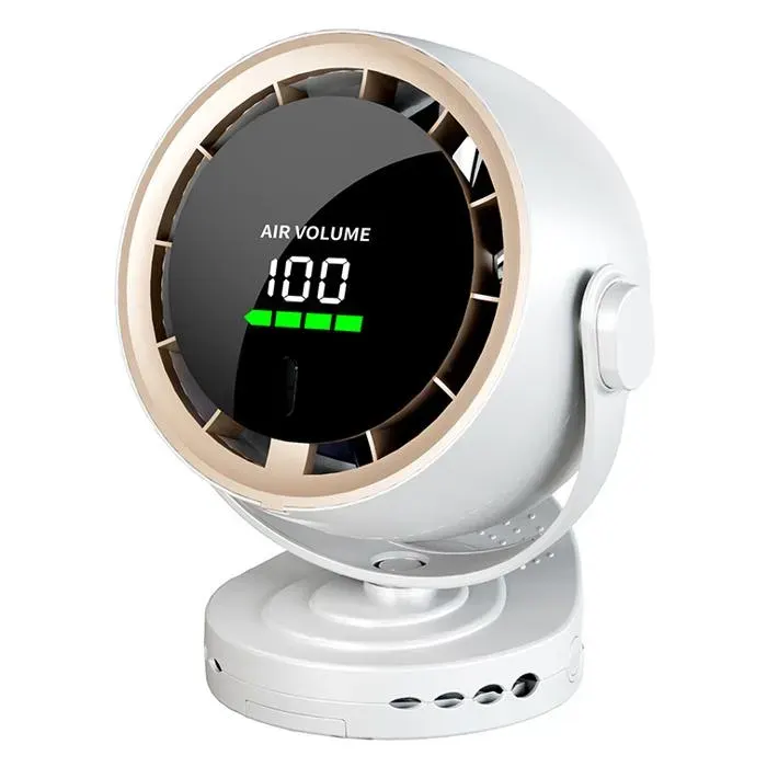Ventilateur Rechargeable Silencieux avec Pince Télécommande Écran Tactile720° Orientable100 Vitesses Autonomie 36hMural/Bureau