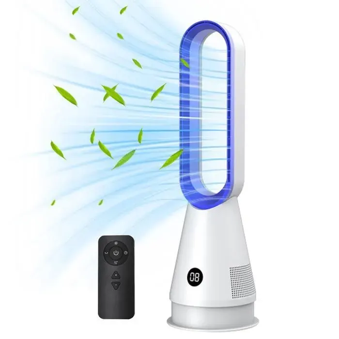 Ventilateur sans feuilles purificateur dair ventilateur tour télécommande ventilateur de circulation au sol- 9H minuterie