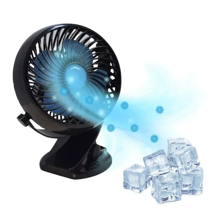 Ventilateur sans fil compact rechargeable – Puissance réglable – Tête orientable 360° – Autonomie longue durée – Chargeur USB inclus
