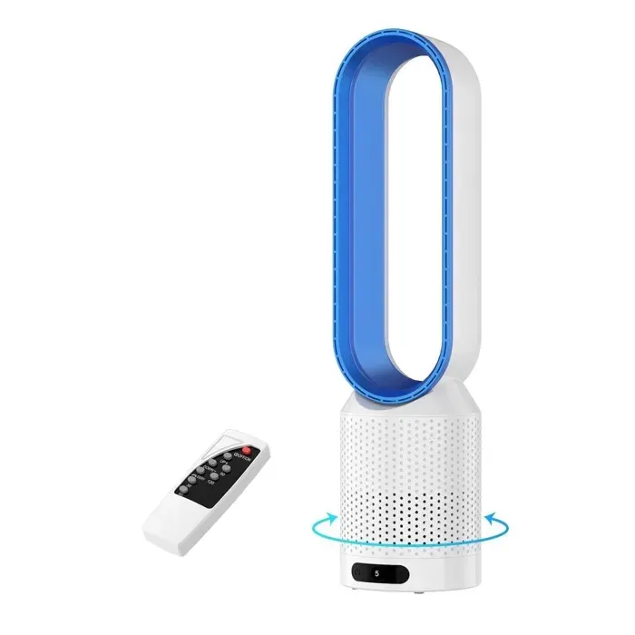 Ventilateur Sans Pale Ventilateur Colonne Silencieux avec Télécommande 8 Vitesses Oscillation à 90° Minuterie 2H Affichage LED