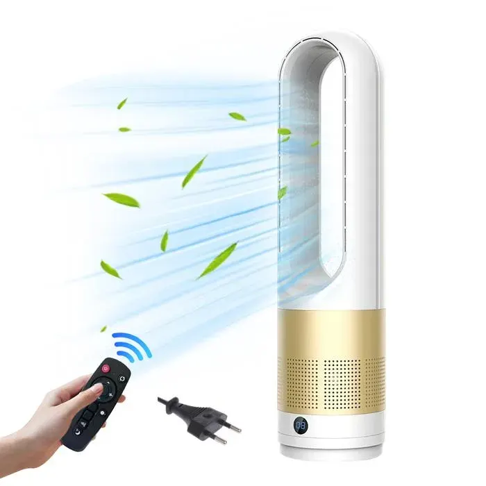 Ventilateur sans pales 18 pouces - 8 vitesses - Minuterie 8H -Oscillation 80°-Télécommande/commande tactile-Silencieux-Portable fan