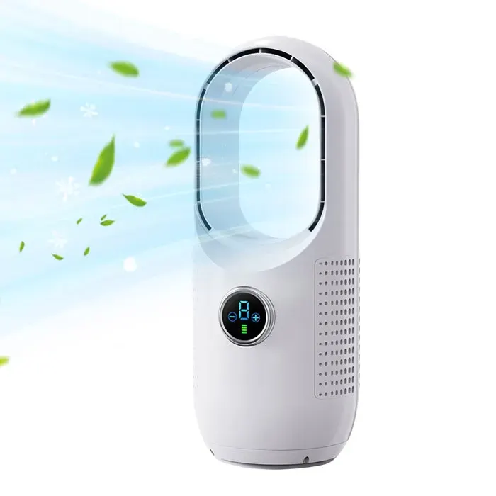 Ventilateur Sans Pales 4000mAh 80° Oscillation 3 Vitesses 5h Autonomie Portable USB Pour Bureau Chambre