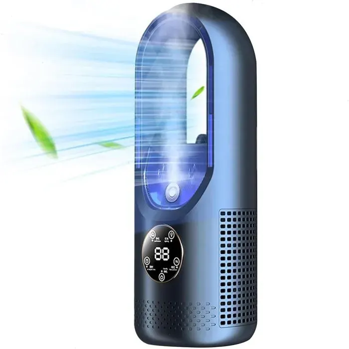Ventilateur sans pales - HOUSE OF HARLOW 1960 - Portable - 6 vitesses - Écran LED - Humidification