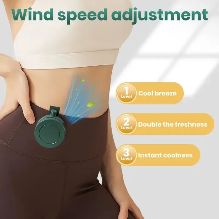 Ventilateur sans pales portable - ULISEM - 3 vitesses - Pince 270° - Batterie 2000mAh - USB-C - 25dB Silencieux