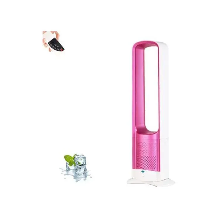 Ventilateur sans pales – Silencieux oscillation 180° télécommande – Pour maison et bureau – 81cm Rose