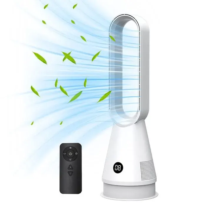 Ventilateur sans pales sur Pied Chauffage Electrique ventilateur de sol télécommande-ventilateur chaud et froid -9 Vitesses