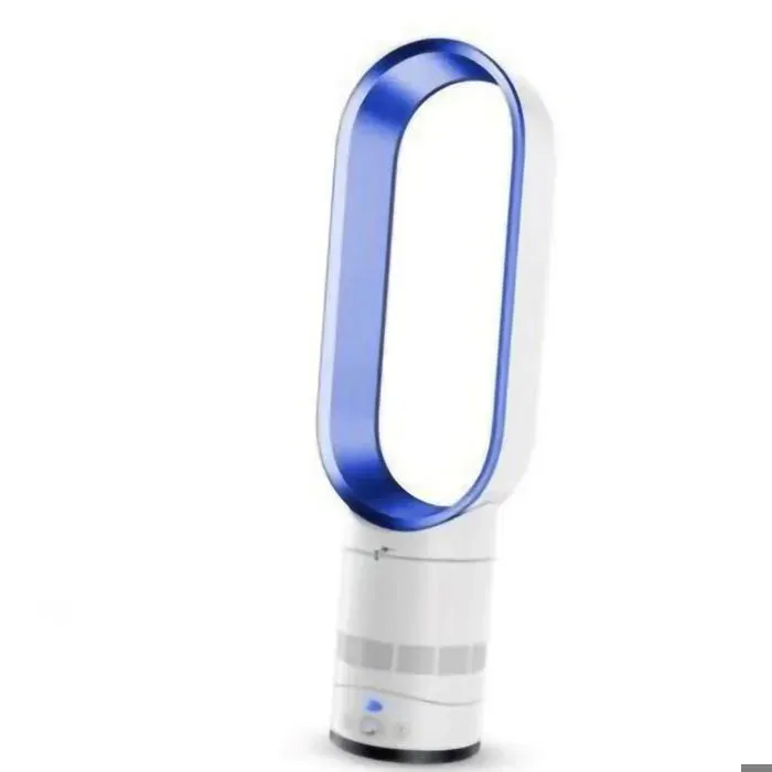 Ventilateur sans palesSilencieux avec purification dair et télécommande – Pour chambre et salon – Bleu
