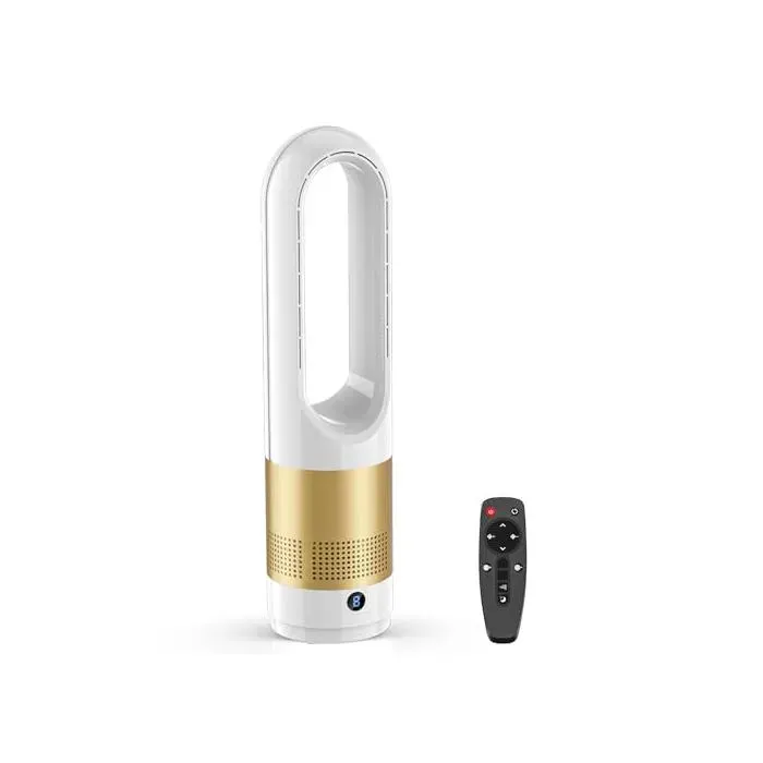 Ventilateur sans rotor avec télécommande oscillation à 80° ventilateur sur pied avec minuterie 8H ventilateur de tour