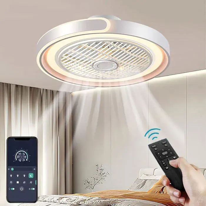 Ventilateur Silencieux Plafond de 72W 7200 lm avec Lumières Plafonnier Ventilateur de Plafond avec Telecman VENTILATEUR DE PLAFOND