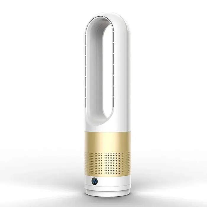 Ventilateur silencieux sans pale 18 avec télécommande 8H minuterie oscillation 80° design tour sécurité enfants pour maison