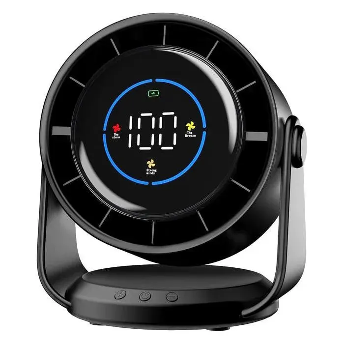 Ventilateur Silencieux Ultra Puissant Ventilateur de Bureau à et tête rotative à Rechargeable USB Portable pour Bureau Maison