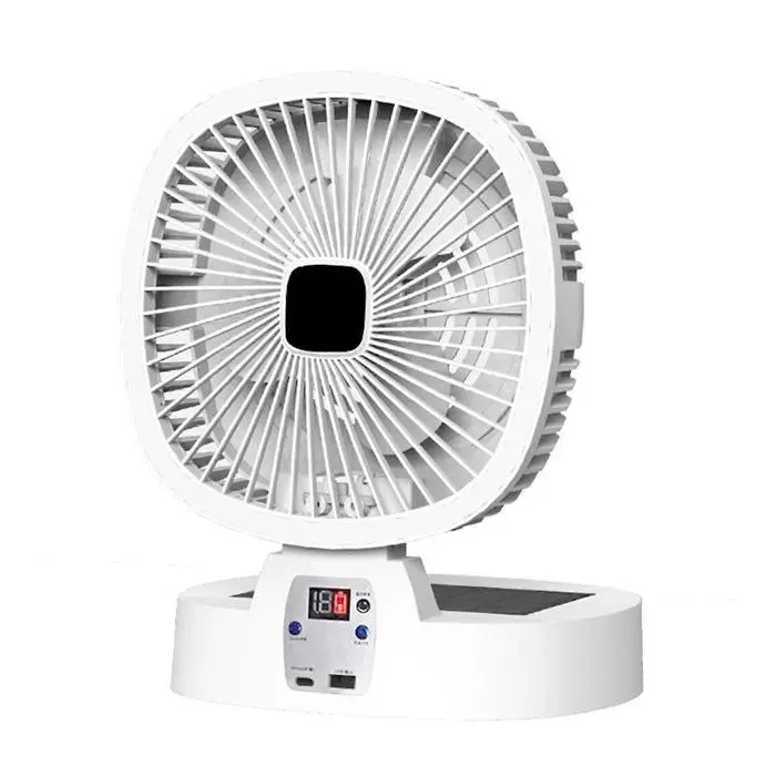 Ventilateur solaire multifonctionnel portable et pliable avec batterie de grande capacité