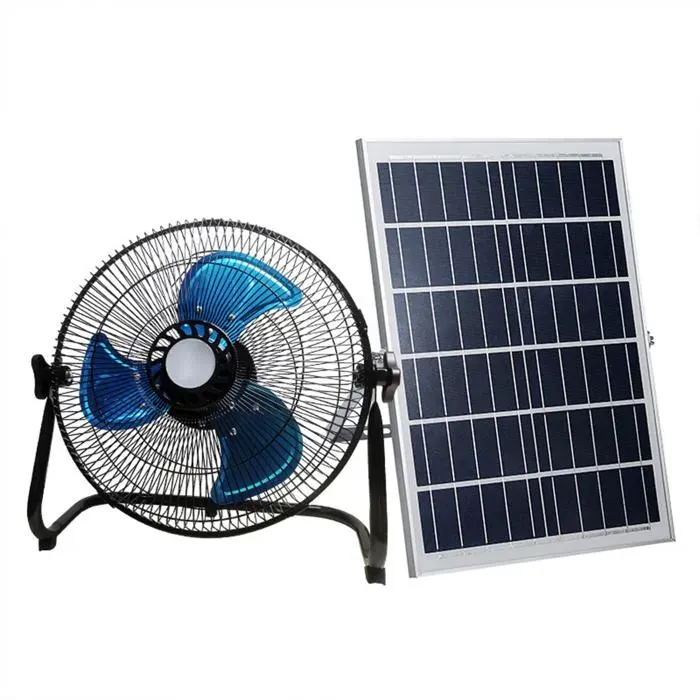 Ventilateur solaire ventilateur de charge maison grand vent extérieur portable 12 pouces - TepidBee - camping ventilateur de charg