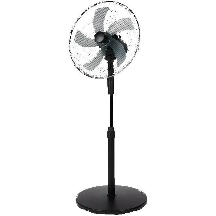 Ventilateur sur pied Ø 40 cm Blanc- Noir– 45W – Hauteur réglable jusquà 120 cm – Oscillant & Inclinable – 3 vitesses