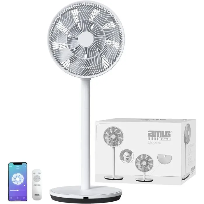 Ventilateur Sur Pied Et De Table - Ventilateur Silencieux Avec Oscillation Et Plusieurs Vitesses - Utilisation Polyvalente Intérieur