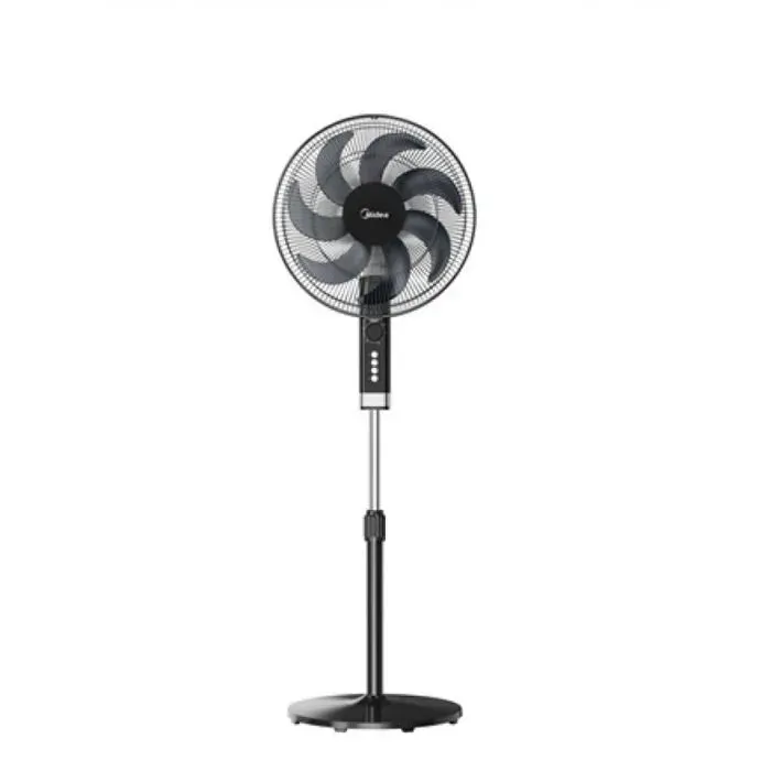 Ventilateur sur pied - MIDEA - MFS402M0BPK - Noir - Diamètre 40 cm - 3 vitesses - Oscillation — coloris Noire