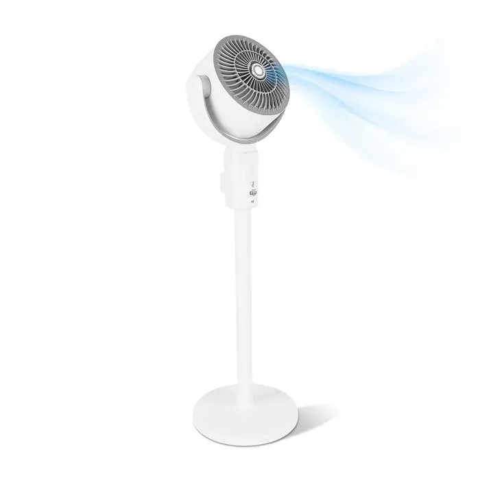 Ventilateur Sur Pied Oscillant - 90° auto 26cm 5 vitesses - Hauteur 38-82cm télécommande - Maison bureau chambre
