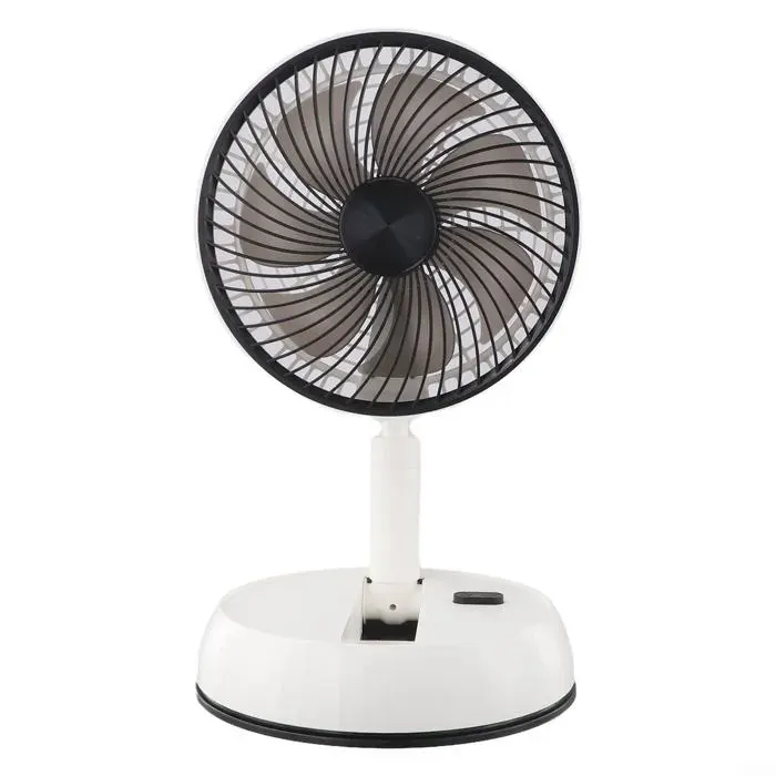 Ventilateur sur pied portable oscillant sur pied - Batterie rechargeable - Alimenté par USB - Hauteur réglable - Silencieux
