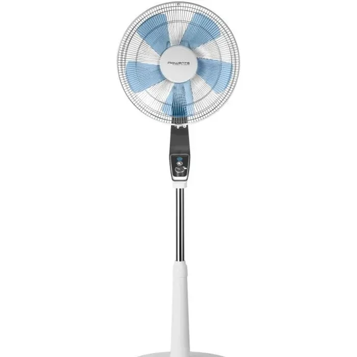 Ventilateur sur pied - ROWENTA VU5640F2 - 70 W - Oscillant 5 pales 4 vitesses Turbo Silence fonction Turbo Boost — coloris Blanc