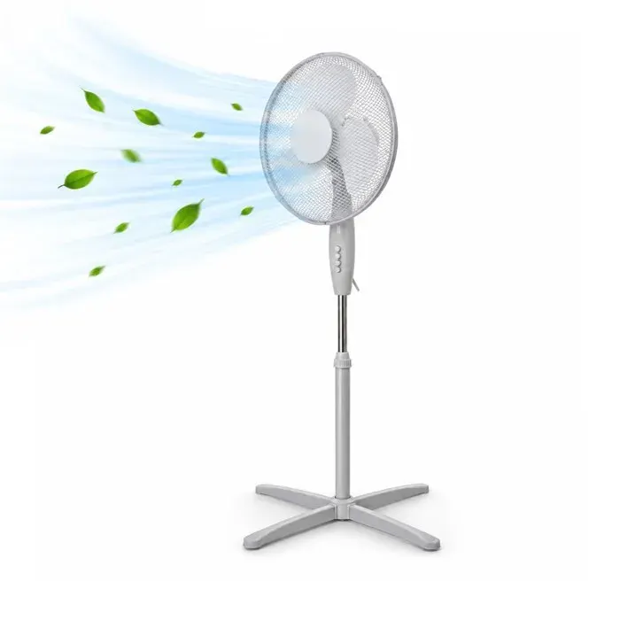 Ventilateur sur pied - Sans marque - 40W - 40 cm - 3 vitesses - Oscillation — coloris Grise