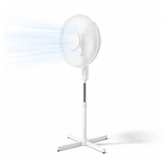 Ventilateur sur pied - SANS MARQUE - Modèle générique - 40 cm - 40 W - Hauteur réglable 98-130 cm — coloris Blanche