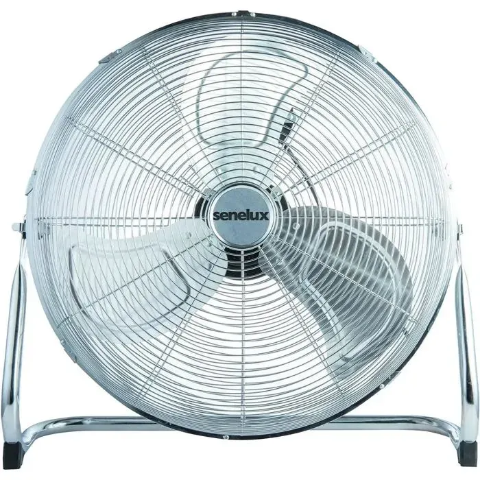 Ventilateur sur pied - SENELUX - SN2003 - Chrome - 55 W - 3 vitesses - Inclinaison réglable