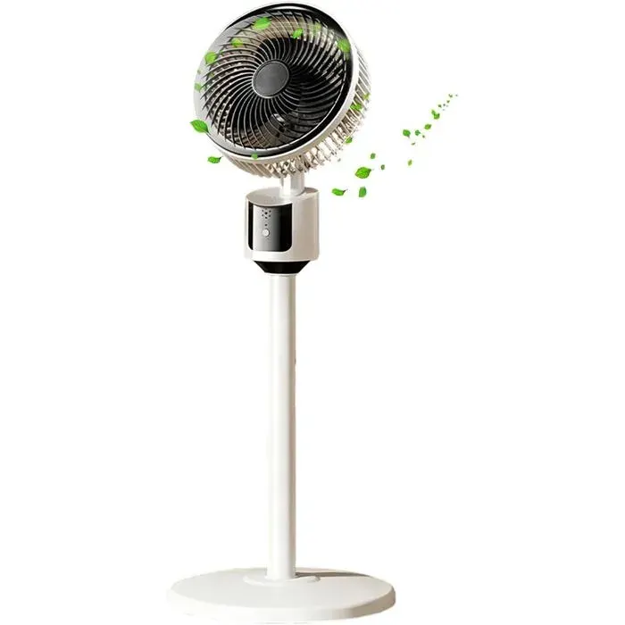 Ventilateur sur pied télescopique USB silencieux - Circulateur air salon chambre bureau intérieur NORVYN