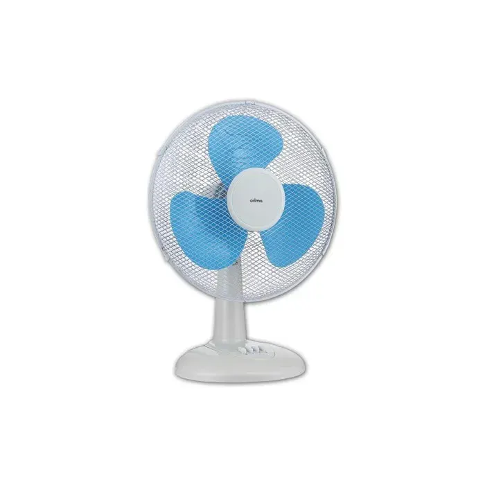 Ventilateur sur table 45W Ø40cm Oscillant Brasseur dair 3 Vitesses Design Blanc & Bleu