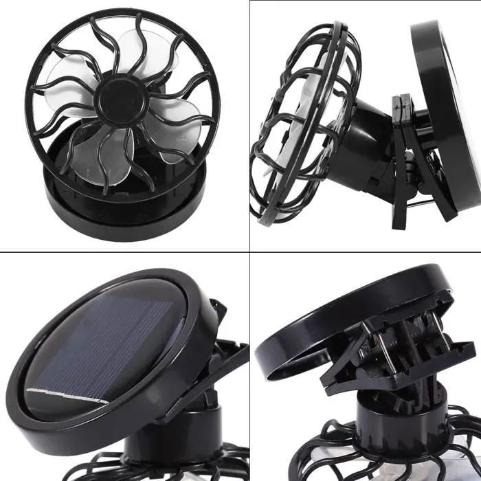 Ventilateur - SURENHAP - Mini ventilateur solaire - Portable - Énergie solaire - Clip sur visière