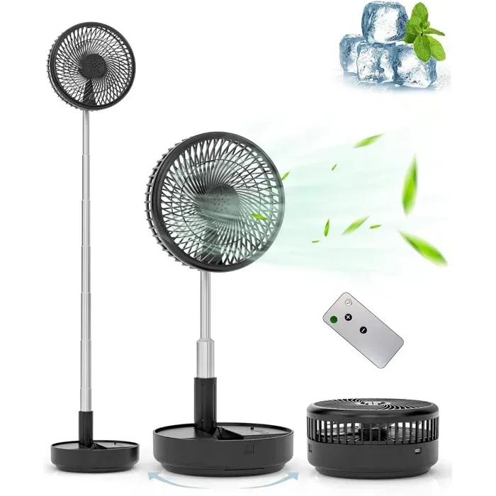 Ventilateur - TepidBee - 197 x 197 x 93 cm 4 vitesses autonomie de la batterie 24 heures réglage 360 degrés facile à transporter