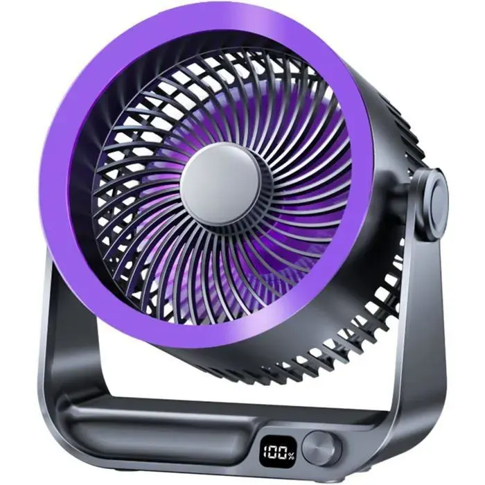 Ventilateur - TOMASORTEL - 10 Vitesses - Silencieux - Rechargeable - Montage Mural ODIPIE