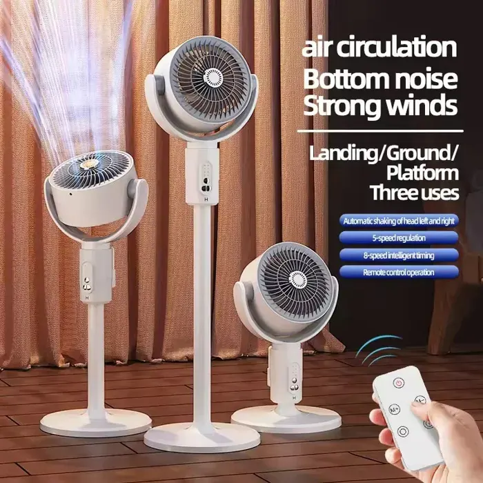 Ventilateur Tour 3 Hauteurs Réglables 90° Oscillation 5 Niveaux Silencieux 27dB 8h Timer Batterie 4000mAh Avec Diffuseur Parfum